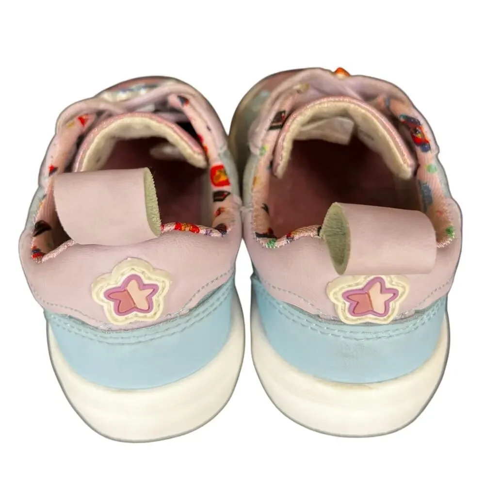 BLUEY BINGO toddler pink blue pastel slip on shoes sneakers groundup sz 7